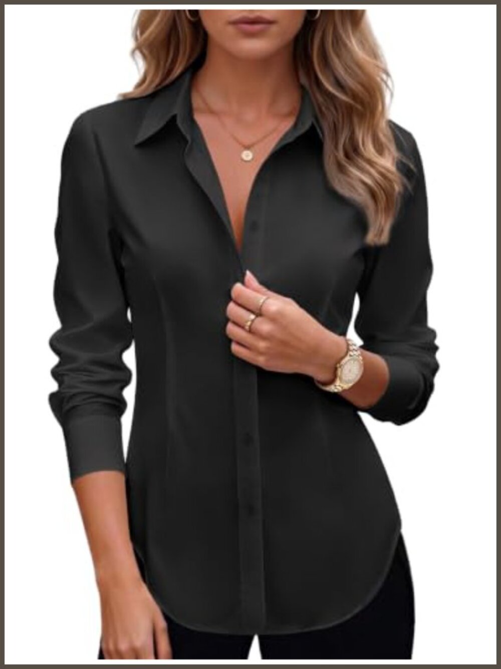 Zeagoo Women's Button Down Shirt Long Sleeve Business Casual Blouse